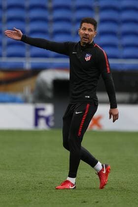 Atletico Madrid Training Atletico Madrid Manager Diego Simeone during the Atletico Madrid training session at Stade de Lyons, Lyons Content Not Available For UK Newspapers Copyright: xPaulxChestertonx FIL-11802-0003