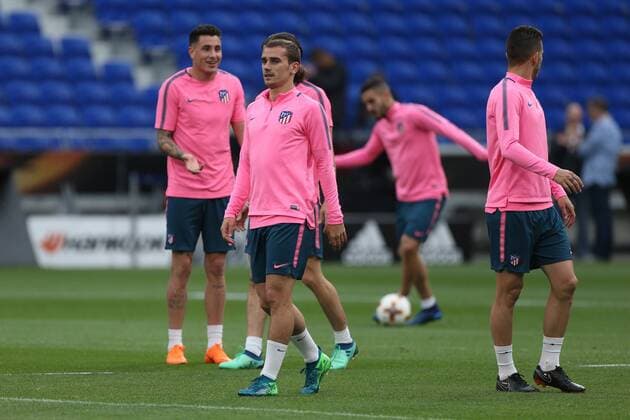 Atletico Madrid Training Antoine Griezmann of Atletico Madrid during the Atletico Madrid training session at Stade de Lyons, Lyons Content Not Available For UK Newspapers Copyright: xPaulxChestertonx FIL-11802-0008