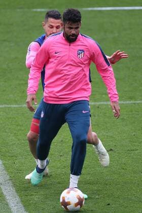Atletico Madrid Training Diego Costa of Atletico Madrid during the Atletico Madrid training session at Stade de Lyons, Lyons Content Not Available For UK Newspapers Copyright: xPaulxChestertonx FIL-11802-0021