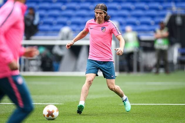SOCCER - EL, Madrid vs Marseille LYON,FRANCE,15.MAY.18 - SOCCER - UEFA Europa League, final, Atletico Madrid vs Olympique Marseille, training Madrid. Image shows Filipe Luis (Atletico). GEPAxpictures xDanielxGoetzhaber