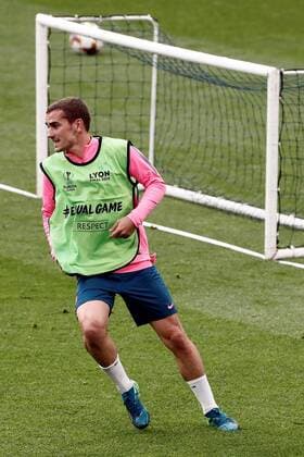 Atletico de Madrid s Antoine Griezmann during a training session of the team at the Parc Olympique Lyonnais stadium to prepare tomorrow s UEFA Europa League final against Olympique Marseille, in Lyon, France, 15 May 2018. Atletico de Madrid s training session !ACHTUNG: NUR REDAKTIONELLE NUTZUNG!  Copyright: xMARISCALx LYO03 20180515-636620087760848910