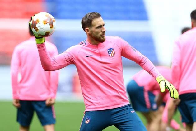 May 15, 2018 - Lyon, France - Jan Oblak of Atletico during a Club Atletico de Madrid training session ahead of the the UEFA Europa League Final against Olympique de Marseille at Stade de Lyon on May 15, 2018 in Lyon, France. Atletico Madrid Training - Uefa Europa League Final  - ZUMAn230 20180515_zaa_n230_717 Copyright: xMatteoxCiambellix