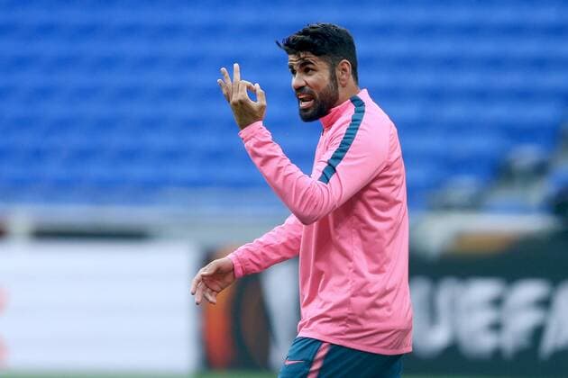 May 15, 2018 - Lyon, France - Diego Costa of Atletico during a Club Atletico de Madrid training session ahead of the the UEFA Europa League Final against Olympique de Marseille at Stade de Lyon on May 15, 2018 in Lyon, France. Atletico Madrid Training - Uefa Europa League Final  - ZUMAn230 20180515_zaa_n230_723 Copyright: xMatteoxCiambellix