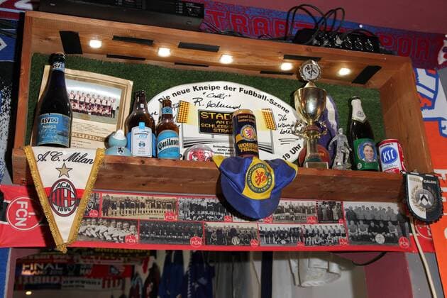 Feature History of Football Preview Screening Germany your footballing soul with Wigald Boning and Paul Breitner in the football pub Stadion in Muenchen on 15 05 2018