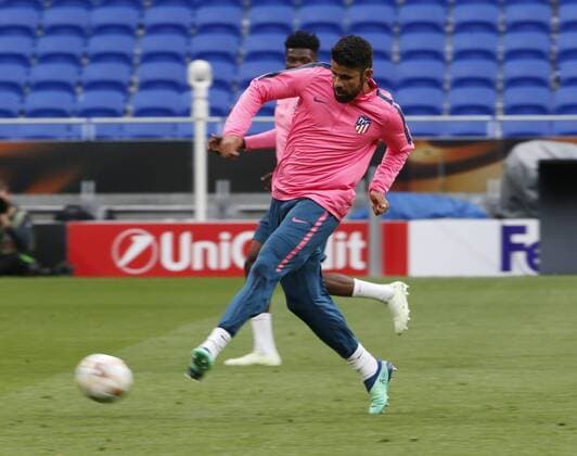 Fußball, EL, Finale, Training Atletico Madrid Entrenamiento del Atlético antes de la final de la Europa League ante el Olympique de Marsella. En la imagen, Diego Costa. Atlético training session before the final of the Europa League against Olympique Marseille. In this picture, Diego Costa. 