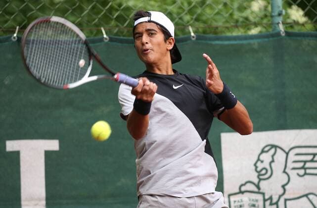 TENNIS - International Spring Bowl MOEDLING,AUSTRIA,16.MAY.18 - TENNIS - International Spring Bowl. Image shows Zane Khan (USA). GEPAxpictures xMarioxKneisl