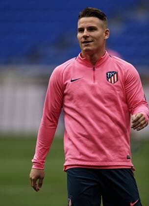 Fußball, EL, Finale, Training Atletico Madrid Kevin Gameiro during the training before the final of Europa League between Atletico de Madrid against Olimpique de Marseille at Parc Olympique Lyonnais, Lyon, France. on 15 May of 2018.  xJosexBretonx xFinalxEuropaxLeaguex-xTrainingx