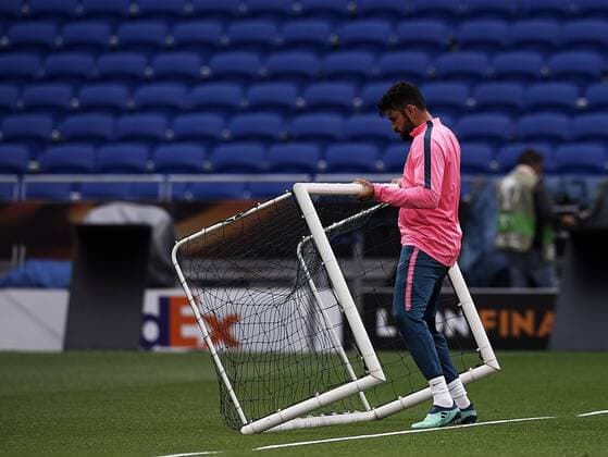 Fußball, EL, Finale, Training Atletico Madrid Diego Costa during the training before the final of Europa League between Atletico de Madrid against Olimpique de Marseille at Parc Olympique Lyonnais, Lyon, France. on 15 May of 2018.  xJosexBretonx xFinalxEuropaxLeaguex-xTrainingx