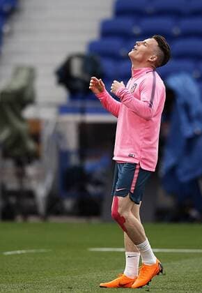 Fußball, EL, Finale, Training Atletico Madrid Kevin Gameiro during the training before the final of Europa League between Atletico de Madrid against Olimpique de Marseille at Parc Olympique Lyonnais, Lyon, France. on 15 May of 2018.  xJosexBretonx xFinalxEuropaxLeaguex-xTrainingx