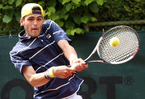 TENNIS - International Spring Bowl MOEDLING,AUSTRIA,16.MAY.18 - TENNIS - International Spring Bowl. Image shows William Woodall (USA). GEPAxpictures xMarioxKneisl