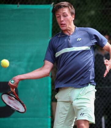 TENNIS - International Spring Bowl MOEDLING,AUSTRIA,16.MAY.18 - TENNIS - International Spring Bowl. Image shows Justin Schlageter (GER). GEPAxpictures xMarioxKneisl