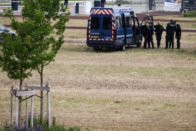 Fußball, EL, Finale, Sicherheitsvorkehrungen SOCCER - EL, Atletico vs Marseille LYON,FRANCE,16.MAY.18 - SOCCER - UEFA Europa League, final, Atletico Madrid vs Olympique Marseille. Image shows the police. GEPAxpictures xDanielxGoetzhaber