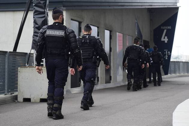 Fußball, EL, Finale, Sicherheitsvorkehrungen Gendarmerie FOOTBALL : Finale Europa League - Olympique de Marseille vs Atletico Madrid - Lyon - 16 05 2018 JBAutissier Panoramic 