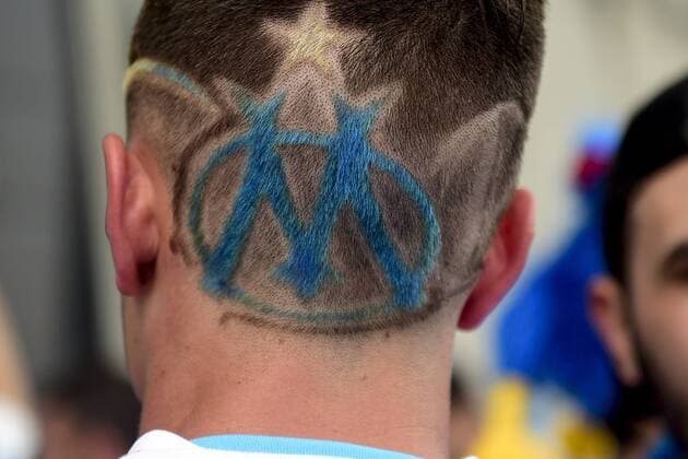 Fußball, EL, Finale, Marseille Fans in Lyon Supporters Marseillais - ambiance avant match coupe de Cheveux FOOTBALL : Finale Europa League - Olympique de Marseille vs Atletico Madrid - Lyon - 16 05 2018 JBAutissier Panoramic 