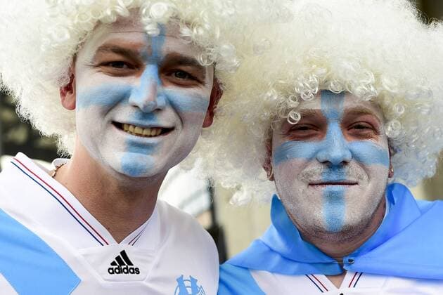 Fußball, EL, Finale, Marseille Fans in Lyon Supporters Marseillais - ambiance avant match FOOTBALL : Finale Europa League - Olympique de Marseille vs Atletico Madrid - Lyon - 16 05 2018 JBAutissier Panoramic 
