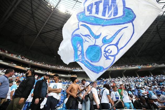 FuÃŸball, EL, Finale, Marseille Fans in Lyon 16th May 2018, Stade de Lyon, Lyon, France; Europa League football final, Marseille versus Atletico Madrid; Marseille fans waving their team flags before the match  ActionPlus12025909