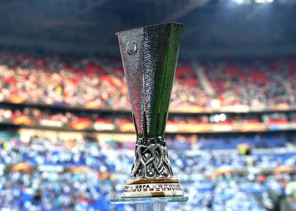 FuÃŸball, EL, Finale, Der Pokal 16th May 2018, Stade de Lyon, Lyon, France; Europa League football final, Marseille versus Atletico Madrid; Europa League Trophy on display before kick off  ActionPlus12025914