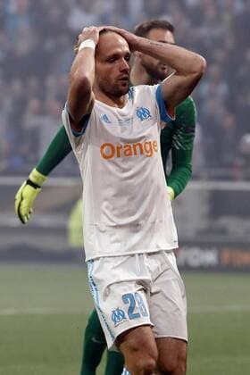 Fußball, EL, Finale, Olympique Marseille - Atletico Madrid Olympique Marseille s Valere Germain reacts after missing a goal opportunity during the UEFA Europa League final between Olympique Marseille and Atletico Madrid at the Parc Olympique Lyonnais stadium in Lyon, France, 16 May 2018. Olympique Marseille vs. Atletico Madrid !ACHTUNG: NUR REDAKTIONELLE NUTZUNG!  Copyright: xMARISCALx LYO19 20180516-636621017340942783