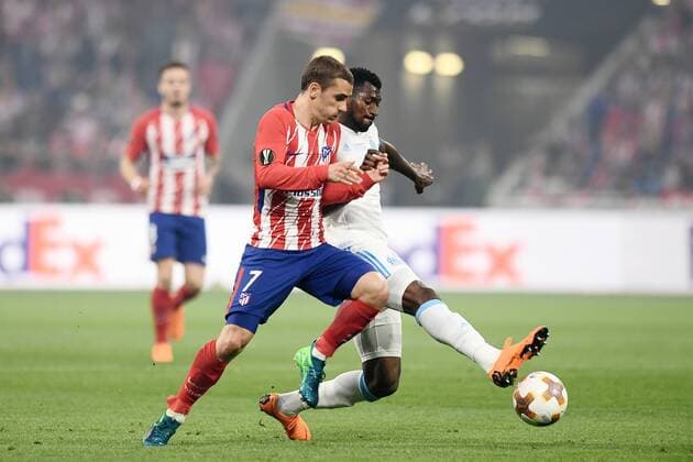 Bilder des Tages - SPORT Mg Lione (Francia) 16 05 2018 - finale Europa League Marsiglia-Atletico Madrid foto Matteo Gribaudi Image nella foto: Andre Zambo Anguissa-Antoine Griezmann 