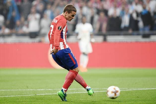 Mg Lione (Francia) 16 05 2018 - finale Europa League Marsiglia-Atletico Madrid foto Matteo Gribaudi Image nella foto: gol Antoine Griezmann 