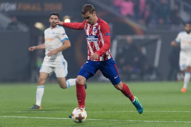 Lyon France 16 05 2018 UEFA Europa League 2017 18 Season Final Olympique Marseille Atletico Madrid Goals to 0 1 by Antoine Griezmann Atletico Madrid DeFodi048