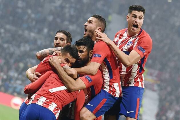 Bilder des Tages - SPORT Fußball, EL, Finale, Olympique Marseille - Atletico Madrid Mg Lione (Francia) 16 05 2018 - finale Europa League Marsiglia-Atletico Madrid foto Matteo Gribaudi Image nella foto: esultanza gol Antoine Griezmann 