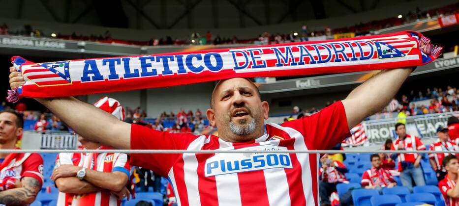 Lyon France 16 05 2018 UEFA Europa League 2017 18 Season Final Olympique Marseille Atletico Madrid Fan of Atletico Madrid DeFodi523