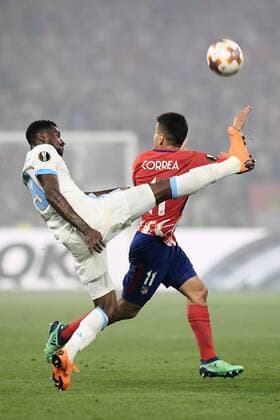 Fußball, EL, Finale, Olympique Marseille - Atletico Madrid Mg Lione (Francia) 16 05 2018 - finale Europa League Marsiglia-Atletico Madrid foto Matteo Gribaudi Image nella foto: Andre Zambo Anguissa-Angel Correa 
