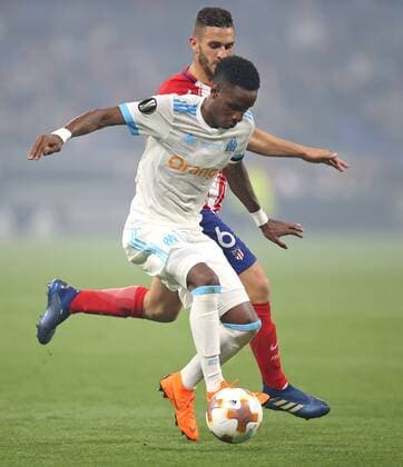 16 05 2018 Football UEFA Europa League Final 2018 Olympique Marseille Atletico Madrid at Olympique Lyonnais v 1 Bouna Sarr Olympique Marseille against Koke Atletico Madrid