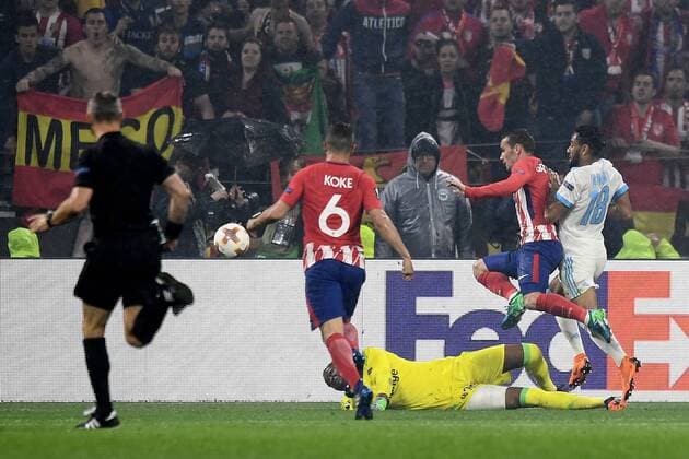 Fußball, EL, Finale, Olympique Marseille - Atletico Madrid Mg Lione (Francia) 16 05 2018 - finale Europa League Marsiglia-Atletico Madrid foto Matteo Gribaudi Image nella foto: gol Antoine Griezmann 
