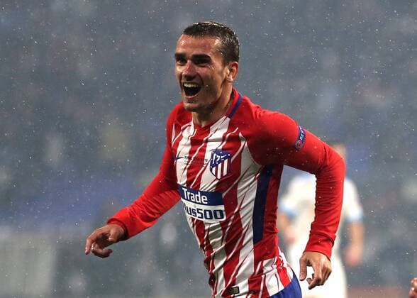 FuÃŸball, EL, Finale, Olympique Marseille - Atletico Madrid 16th May 2018, Stade de Lyon, Lyon, France; Europa League football final, Marseille versus Atletico Madrid; Antoine Griezmann of Atletico Madrid celebrates scoring his sides 2nd goal in the 48th minute to make it 0-2  ActionPlus12025962