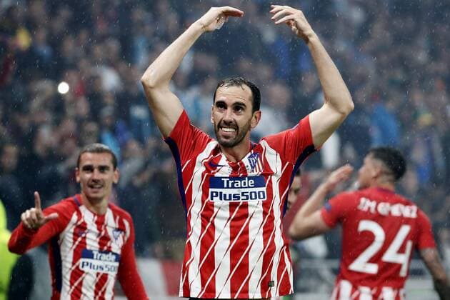 Bilder des Tages - SPORT Fußball, EL, Finale, Olympique Marseille - Atletico Madrid Atletico Madrid s Uruguayan defender Deigo Godin during the UEFA Europa League final between Olympique Marseille and Atletico Madrid at the Parc Olympique Lyonnais stadium in Lyon, France, 16 May 2018. Olympique Marseille vs. Atletico Madrid !ACHTUNG: NUR REDAKTIONELLE NUTZUNG!  Copyright: xMARISCALx LYO35 20180516-636621056213189798
