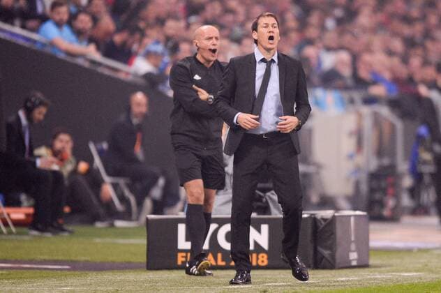 Fußball, EL, Finale, Olympique Marseille - Atletico Madrid RUDI GARCIA (ENTRAINEUR MARSEILLE) FOOTBALL : Atletico Madrid vs Marseille - Ligue Europa - Finale - 16 05 2018 AnthonyBIBARD FEP Panoramic 