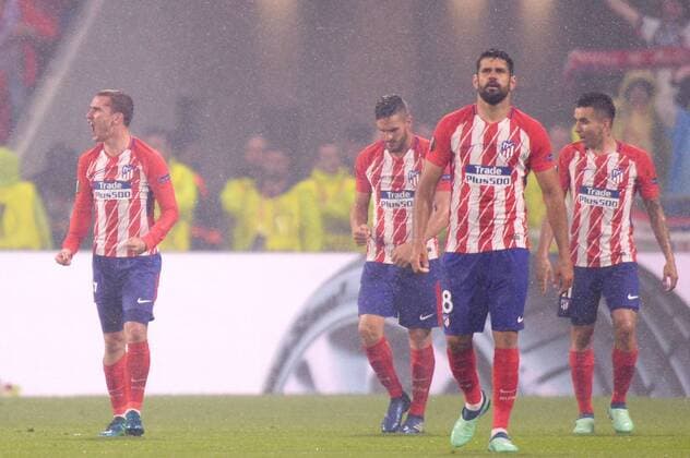 Fußball, EL, Finale, Olympique Marseille - Atletico Madrid 07 Antoine Griezmann (atl) - 18 Diego Costa (atl) - JOIE FOOTBALL : Atletico Madrid vs Marseille - Ligue Europa - Finale - 16 05 2018 AnthonyBIBARD FEP Panoramic 