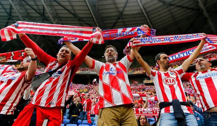Lyon France 16 05 2018 UEFA Europa League 2017 18 Season Final Olympique Marseille Atletico Madrid Fans of Atletico Madrid DeFodi523