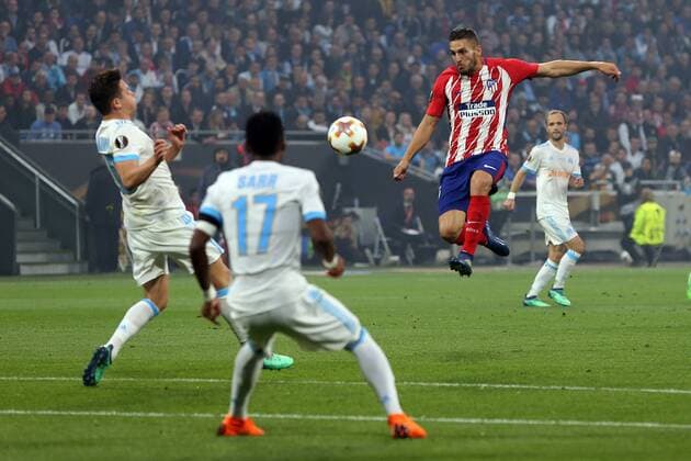 Bilder des Tages - SPORT Olympique de Marseille v Atletico Madrid UEFA Europa League Fina Koke of Atletico Madrid has a shot on goal during the UEFA Europa League Final match at Stade de Lyons, Lyons Content Not Available For UK Newspapers Copyright: xPaulxChestertonx FIL-11807-0260