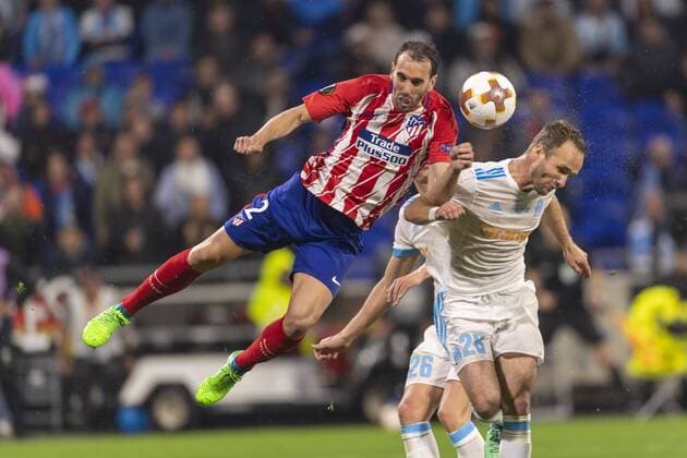 Bilder des Tages - SPORT Diego Roberto Godin Leal of Atletico de Madrid and Valere Germain of Olympique de Marseille during the Uefa Europa League Final ,match between Olympique de Marseille 0-3 Atletico de Madrid at Stade de Lyon on May 16, 2018 in Lyon , Italy. Noxthirdxpartyxsales  (78298307)