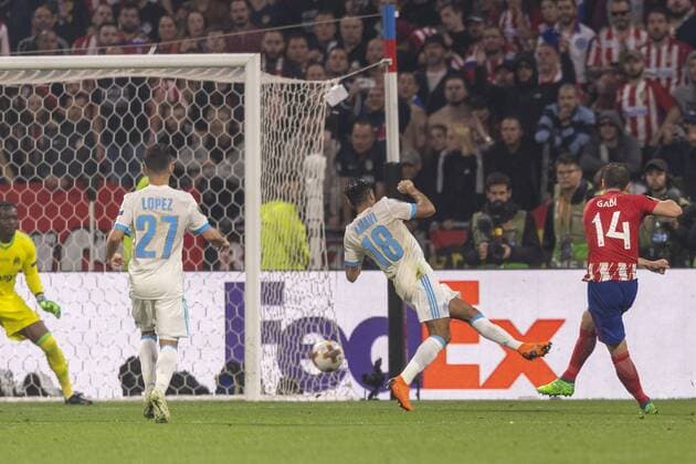 Gabi Fernandez Arenas of Atletico de Madrid he scored the third goal for his team during the Uefa Europa League Final ,match between Olympique de Marseille 0-3 Atletico de Madrid at Stade de Lyon on May 16, 2018 in Lyon , Italy. Noxthirdxpartyxsales  (78298374)