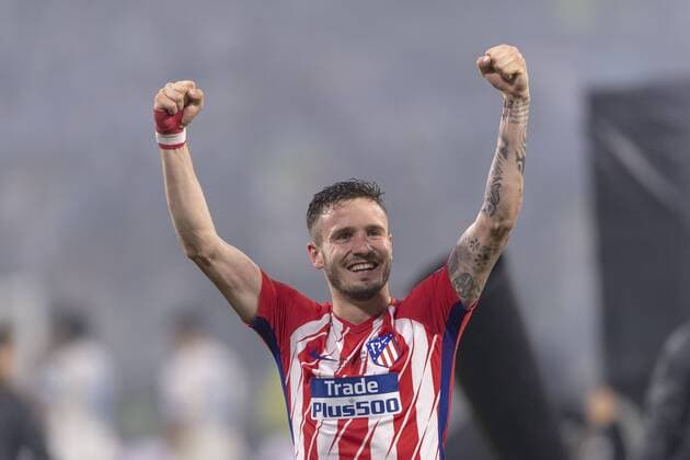 Saul Niguez Esclapez of Atletico de Madrid during the Uefa Europa League Final ,match between Olympique de Marseille 0-3 Atletico de Madrid at Stade de Lyon on May 16, 2018 in Lyon , Italy. Noxthirdxpartyxsales  (78298437)