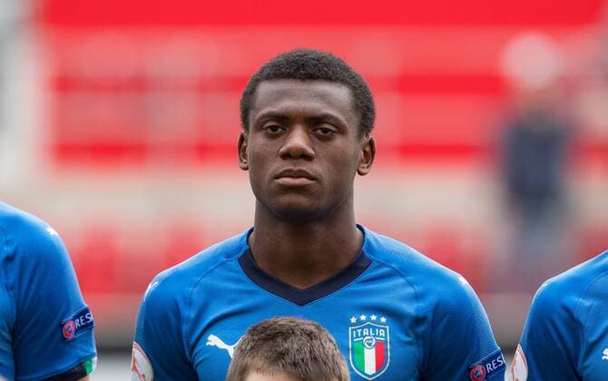 Emmanuel Gyabuaa (Atalanta) of Italy U17 U 17 pre match during the UEFA Under-17 Euro Championship semi-final match between Italy and Belgium at the New York Stadium, Rotherham, England on 17 May 2018. Copyright: xAndyxRowlandx PMI-2034-0002