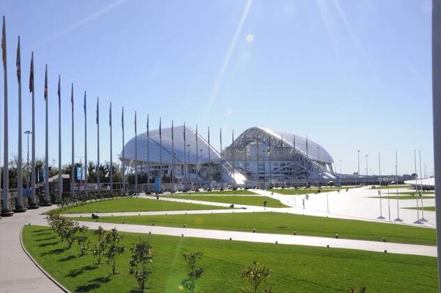 (180517) -- MOSCOW, May 17, 2018 -- Picture taken on Nov. 3, 2017, shows the Fisht Stadium which will host the 2018 World Cup matches in Sochi, Russia. ) (SP)RUSSIA-SOCHI-WORLD CUP-STADIUM FIFAxLOC 