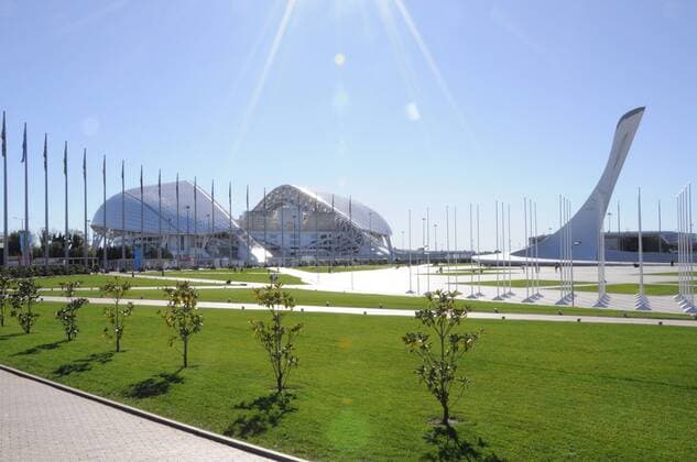 (180517) -- MOSCOW, May 17, 2018 -- Picture taken on Nov. 3, 2017, shows the Fisht Stadium which will host the 2018 World Cup matches in Sochi, Russia. ) (SP)RUSSIA-SOCHI-WORLD CUP-STADIUM FIFAxLOC 