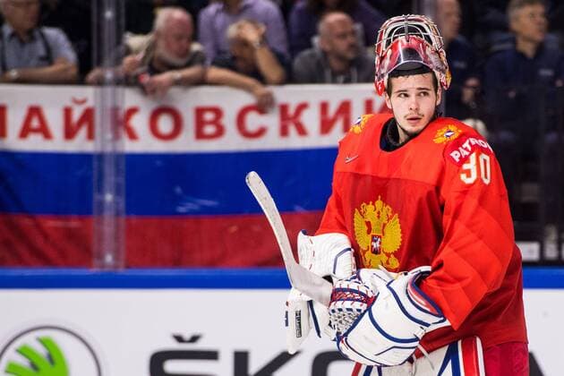 180517 Russias malfunctioner Igor Shestyorkin fails during the quarterfinals of the ice hockey World Cup between Russia and Canada on May 17, 2018 in Copenhagen  Copyright: PETTERxARVIDSON BB180517PA020