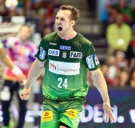 Saint Raphaël Var vs SC Magdeburg Christian O Sullivan Magdeburg 24 Cheers Torjubel celebrates the goal celebrate the goal celebration Saint Raphaël Var vs SC Magdeburg Handball Ottostadt Magdeburg EHF Cup Finals 2018 Season 2017 2018 19 05 2018 Magdeburg Copyright: xTaeger xEibner-Pressefotox EP_tae