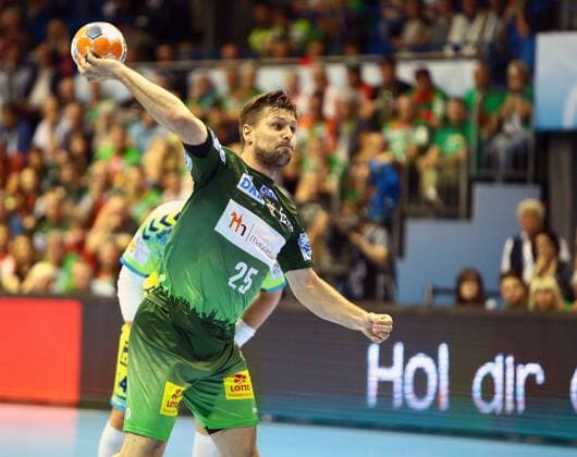 Saint Raphael Var vs SC Magdeburg Marko Bezjak Magdeburg 25 throws Goal scorer scored goal scores the goal Saint Raphael Var vs SC Magdeburg Handball Ottostadt Magdeburg EHF Cup Finals 2018 Season 2017 2018 19 05 2018 Magdeburg Copyright: xTaeger xEibner-Pressefotox EP_tae