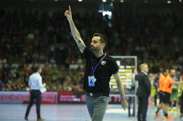 19 05 2018 xcsx Handball EHF Cup Final 4 SC Magdeburg Saint Raphael Var emporer Joel Da Silva Saint Raphael celebrates Magdeburg