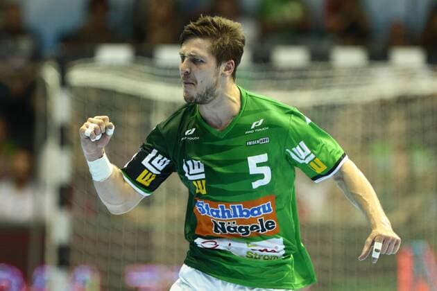 Frisch Auf Göppingen vs Füchse Berlin Joscha Ritterbach Göppingen 5 Cheers Torjubel celebrates over the gate celebrate the goal celebration Frisch Auf Göppingen vs Füchse Berlin Ottostadt Magdeburg EHF Cup Finals 2018 Season 2017 2018 19 05 2018 Magdeburg Copyright: xEibner-Pressefotox EP_taeger