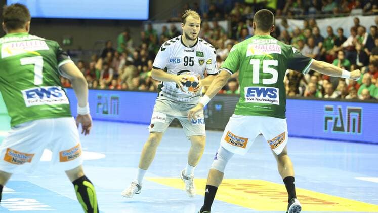 Fresh On Göppingen vs Füchse Berlin Paul Drux Berlin 95 On the ball Fresh On Göppingen vs Füchse Berlin Ottostadt Magdeburg EHF Cup Finals 2018 Season 2017 2018 19 05 2018 Magdeburg Copyright: xEibner-Pressefotox EP_taeger