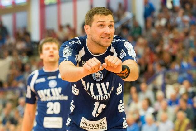 Tomas Babak 19 Bergischer HC gestures on the field Bergischer HC vs HBW Balingen Weilstetten Handball 2 Bundesliga 19 05 18 Solingen NRW Germany Klingenhalle Copyright: xcdnx
