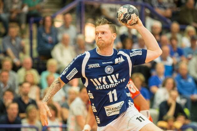 Arnor Thor Gunnarsson 11 Bergischer HC at the throw Bergischer HC vs HBW Balingen Weilstetten Handball 2 Bundesliga 19 05 18 Solingen NRW Germany Klingenhalle Copyright: xcdnx